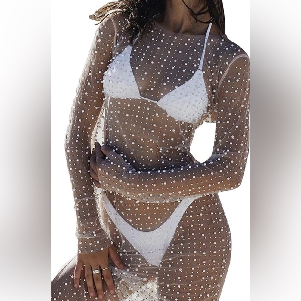 Bridal Sparkly Bathing Suit Cover Up